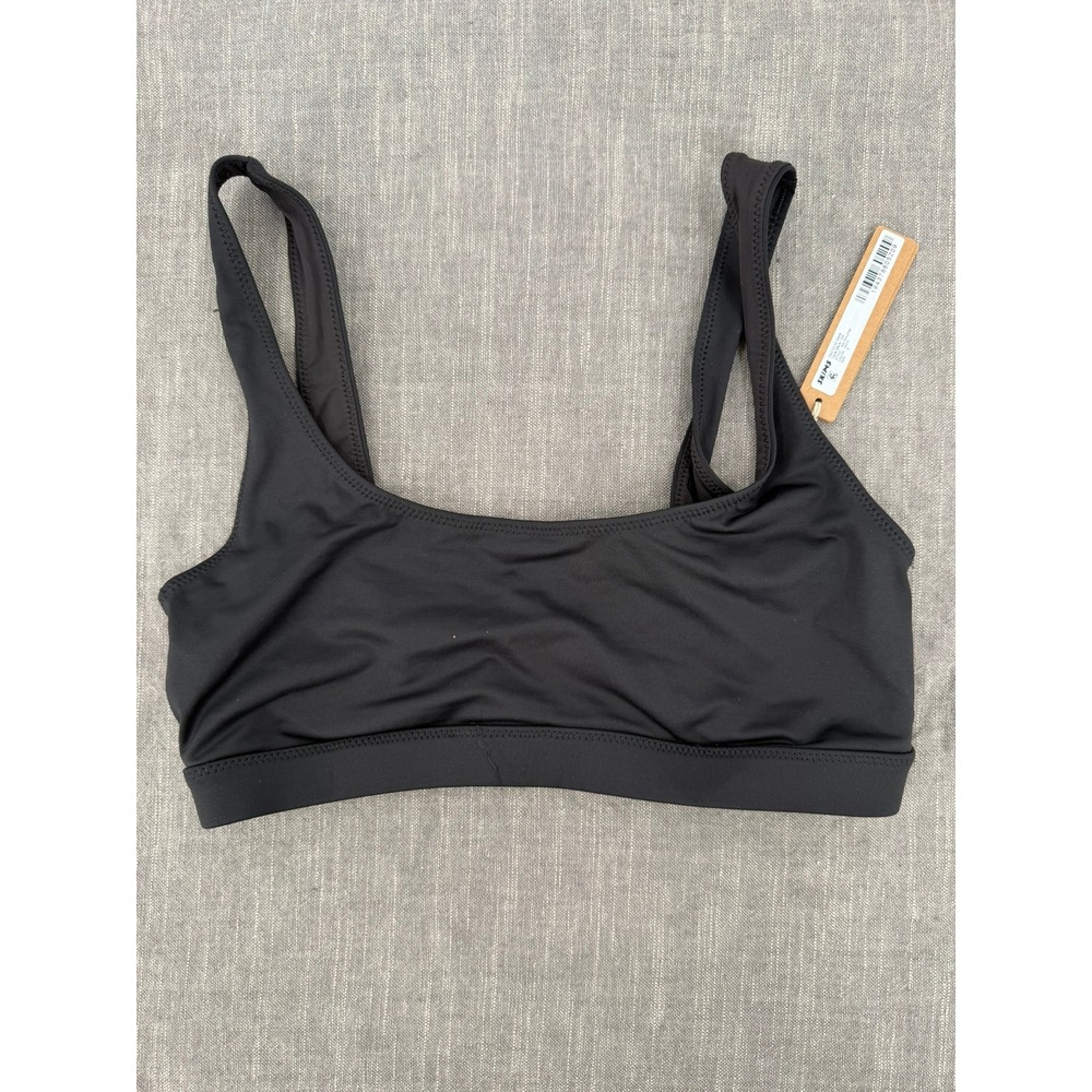 Skims Recycled Swim Tank Bikini Top Scoop Neck Onyx Black Size S Small NWT